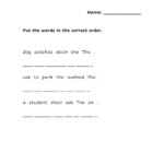 Grade 1 Jumbled Sentences Worksheet K5 Learning Unjumble The