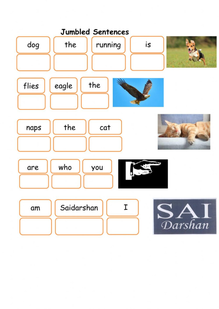 Jumbled Sentences Exercise