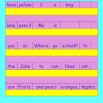 Jumbled Sentences Interactive Activity For Kindergarten