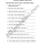 Jumbled Sentences Question In Present Simple ESL Worksheet By Chai