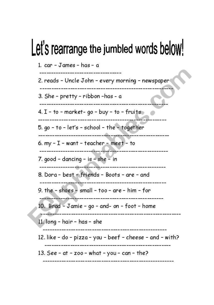 Jumbled Words Worksheets For Grade 4 K5 Learning Jumbled Words For 