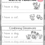 Kindergarten Sentence Writing Practice Worksheets Read Trace And Write