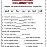 Kinds Of Conjunctions Worksheets Pdf Conjunction Worksheets