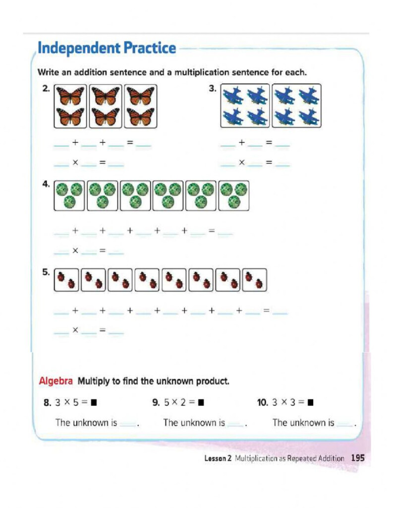 Multiplication Practice Kindergarten Worksheets Printable 