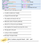 Negative Sentences Worksheet Negative Contractions Worksheets K5