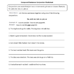 Parts Speech Worksheets Conjunction Worksheets