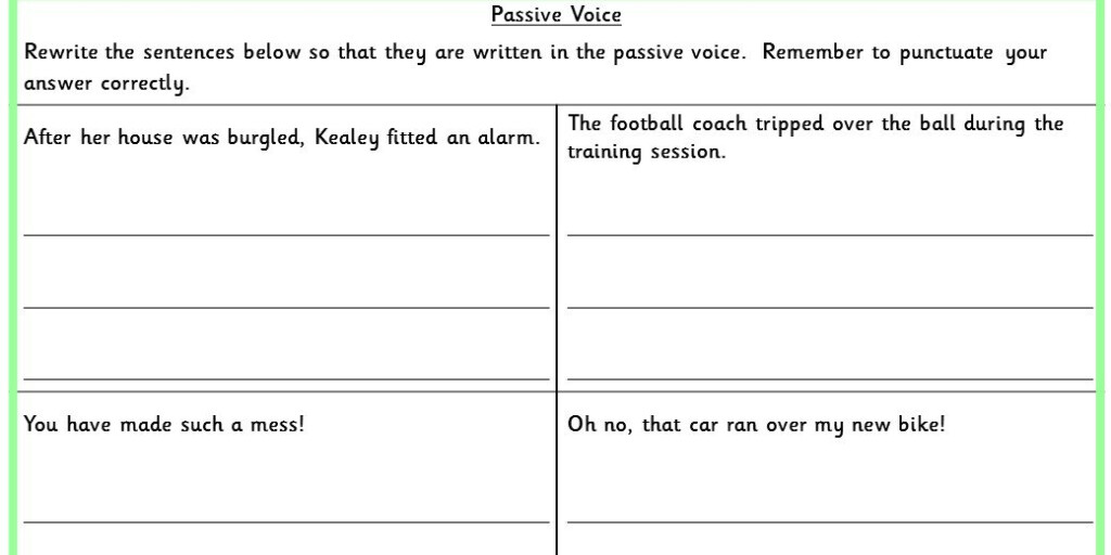 Passive Voice KS2 SPAG Test Practice Classroom Secrets