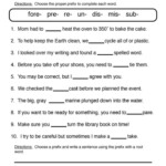 Prefix Fill In The Blank Worksheet Have Fun Teaching Suffixes