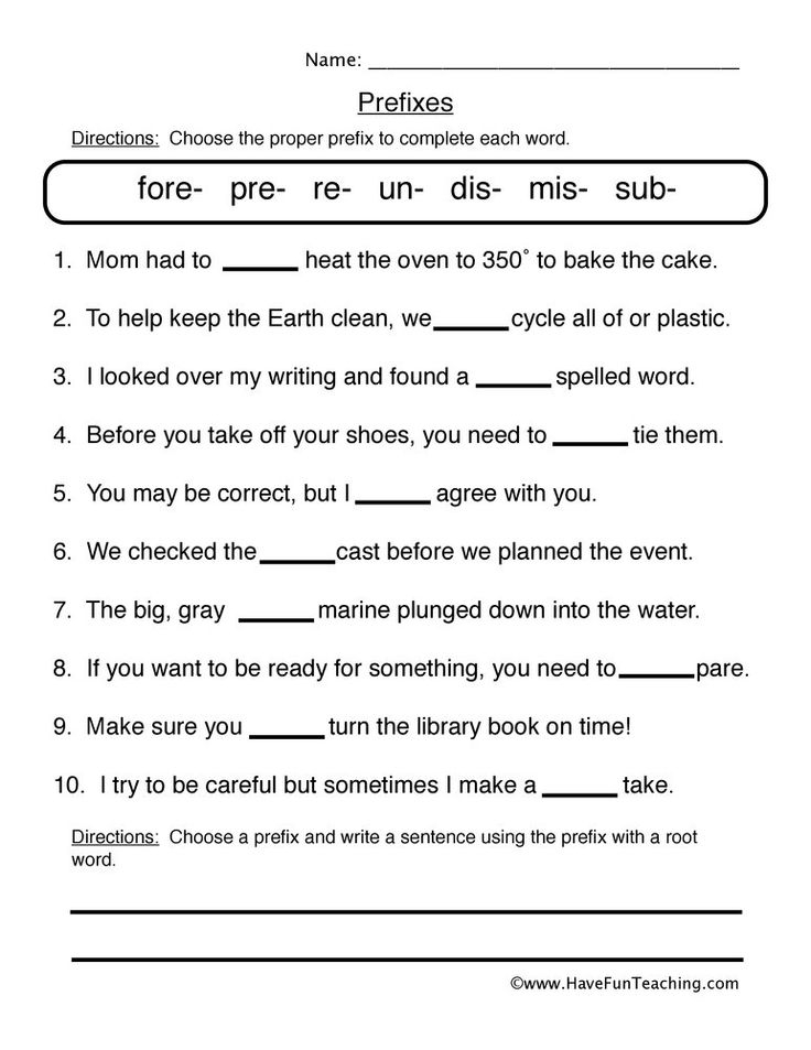 Prefix Fill In The Blank Worksheet Have Fun Teaching Suffixes