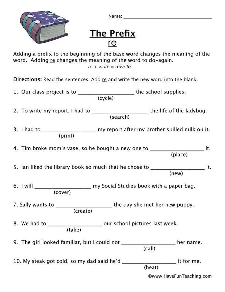 Prefix RE Worksheet Have Fun Teaching Prefixes Prefix Worksheet 