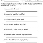 PrimaryLeap co uk Capital Letters And Full Stops Worksheet