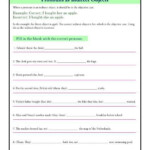 Pronouns As Indirect Objects Parts Of A Sentence Worksheets