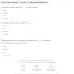 Quiz Worksheet How To Fix Misplaced Modifiers Study