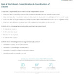 Quiz Worksheet Subordination Coordination Of Clauses Study