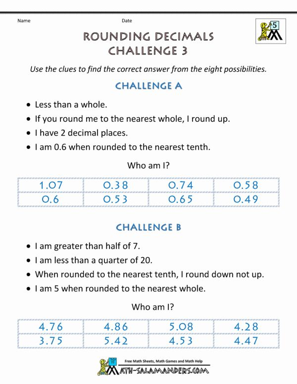 Rounding Decimals Worksheet With Answers Tomas Blog