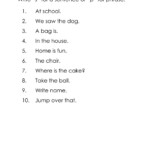 Sentence Or Phrase Worksheet Worksheet