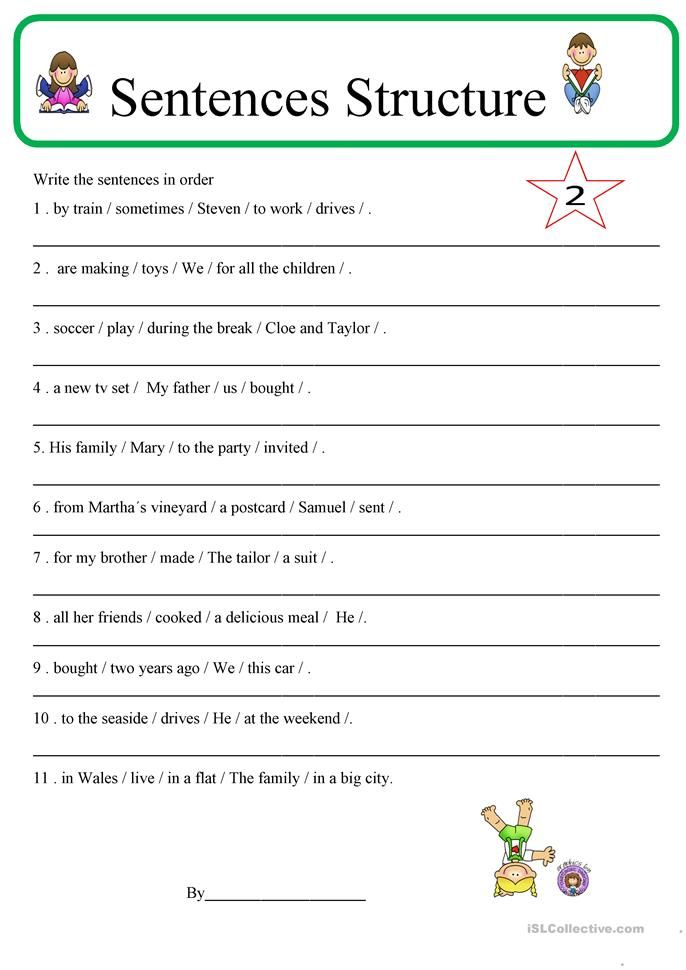 Sentence Structure 2 Teaching Sentences Teaching Sentence Structure 