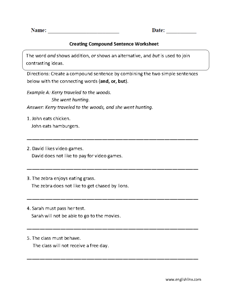 Sentence Structure Worksheets Types Of Sentences Worksheets Db excel