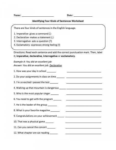 Sentence Worksheet For Class 4 Grade 4 Math Worksheet Prefixword