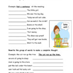 Sentences Worksheet