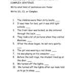 Simple And Compound Sentence Worksheet