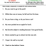 Simple And Compound Sentences Worksheet