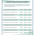 Simple compound And Complex Sentences Worksheet In 2020 Complex