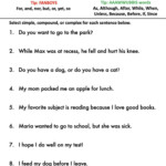 Simple Compound Complex Sentences Worksheet Complex Sentences