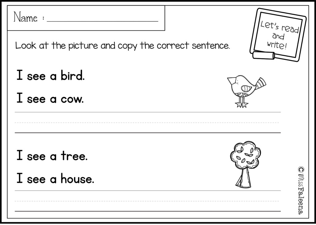 Simple Sentences Worksheet Pdf