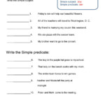 Simple Subject And Predicate Interactive Worksheet