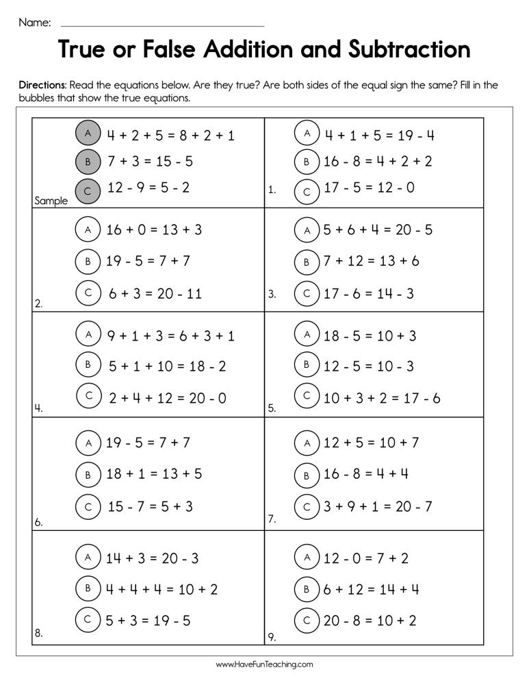 Sixth Grade Science Worksheet