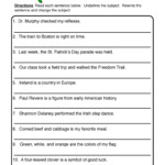 Subject And Predicate Exercises For Grade 3 Exercise Poster