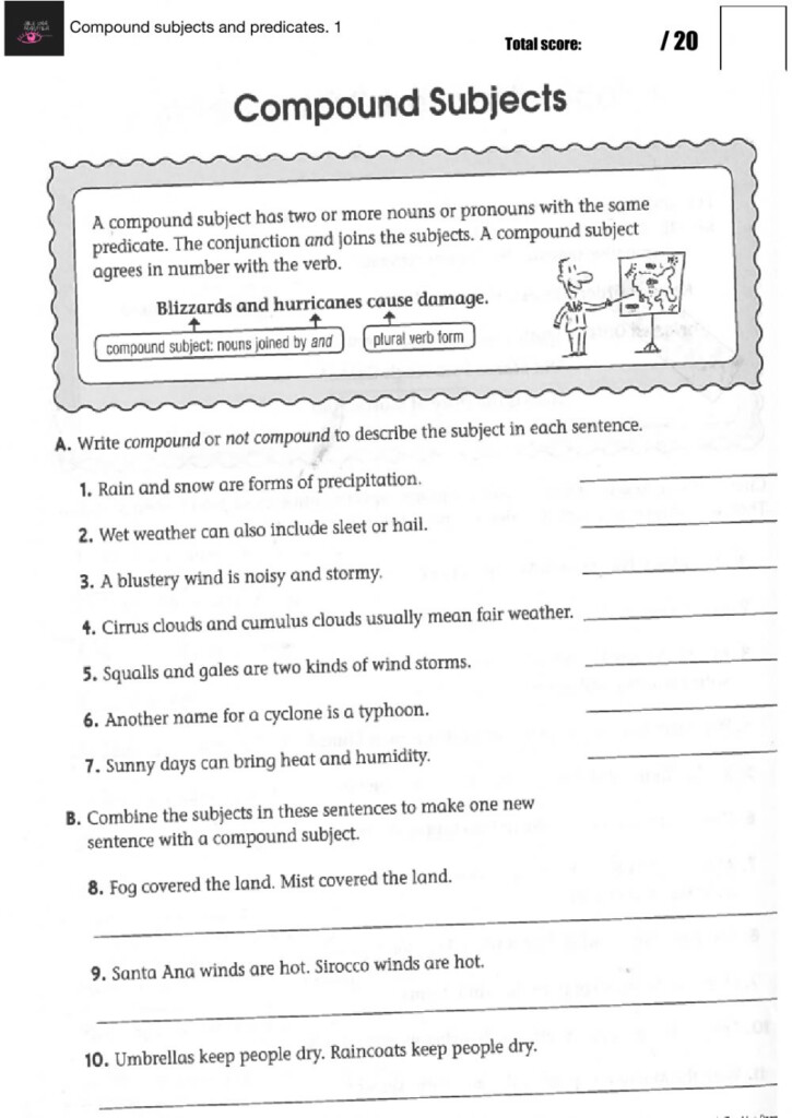 Subjects And Predicates Worksheet