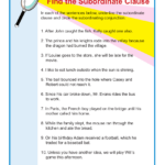 Subordinate Clause Examples Format Pdf Examples