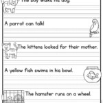 Tracing Printable Kindergarten Writing Sentences Worksheets