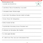 Under Sentence Construction Worksheets 99Worksheets