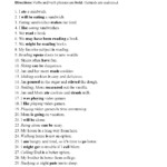 Verbs Verbs Of Being And Gerunds Worksheet Answers