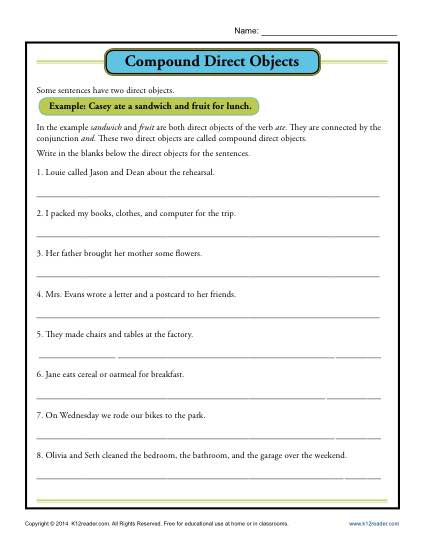 Word Pattern Sentences Fifth Grade Worksheets Free Printable Worksheets