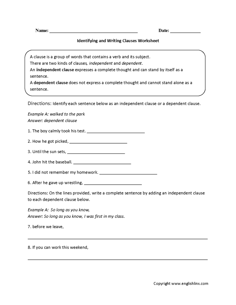 Worksheets On Phrases And Clauses Exterior Paint Color For Room Ideas