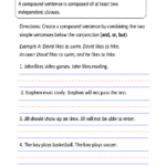 Writing Compound Sentences Worksheet Part 1 Compound Sentences
