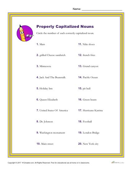 1 Which Of The Following Nouns Is Properly Capitalized Felicity has Peck