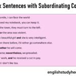 10 Complex Sentences With Subordinating Conjunctions English Study Here