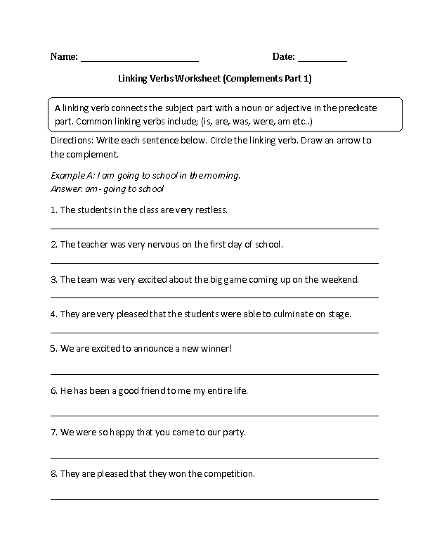 15 Subject Complement Worksheets Worksheeto