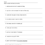 17 2nd Grade Sentence Correction Worksheets Worksheeto