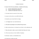 17 Compound Complex Sentences Worksheet Worksheeto