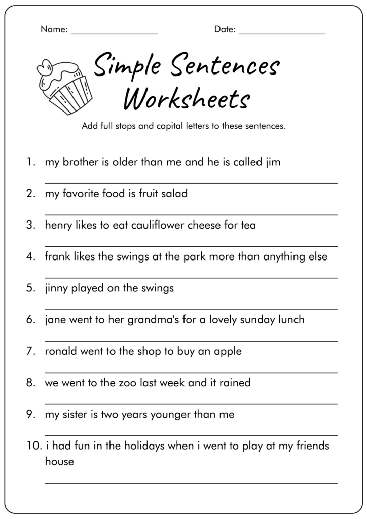 17 Simple Sentence Worksheets 6th Grade Worksheeto