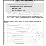 18 Subject Verb Worksheets High School Worksheeto