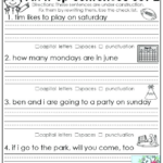 2Nd Grade Sentence Worksheet