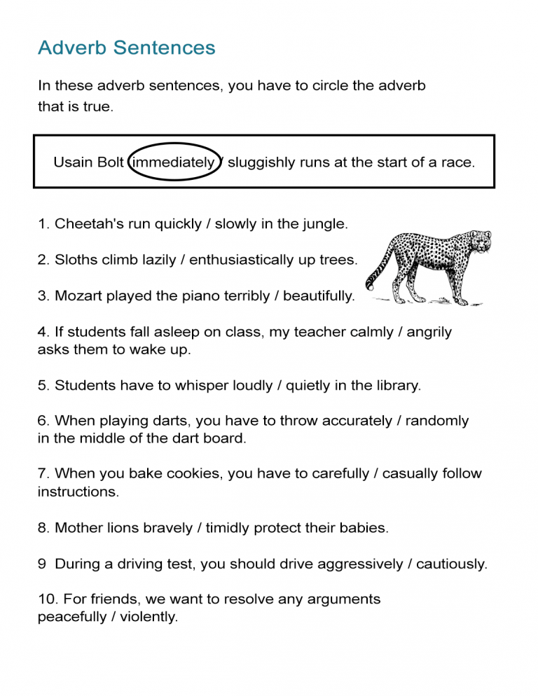 3 Adverb Worksheets Printable Activities To Teach Adverbs ALL ESL