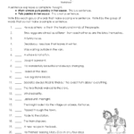 30 Complete And Incomplete Sentences Worksheets Pdf